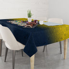 Personalized North Queensland Cowboys Tablecloth Easter Mascot - Colorful Eggs Cartoon Style