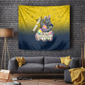 Personalized North Queensland Cowboys Tapestry Easter Mascot - Colorful Eggs Cartoon Style