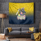 Personalized North Queensland Cowboys Tapestry Easter Mascot - Colorful Eggs Cartoon Style