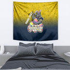 Personalized North Queensland Cowboys Tapestry Easter Mascot - Colorful Eggs Cartoon Style