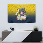 Personalized North Queensland Cowboys Tapestry Easter Mascot - Colorful Eggs Cartoon Style