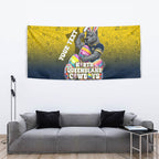 Personalized North Queensland Cowboys Tapestry Easter Mascot - Colorful Eggs Cartoon Style