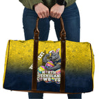 Personalized North Queensland Cowboys Travel Bag Easter Mascot - Colorful Eggs Cartoon Style