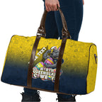 Personalized North Queensland Cowboys Travel Bag Easter Mascot - Colorful Eggs Cartoon Style