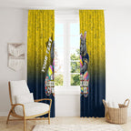 Personalized North Queensland Cowboys Window Curtain Easter Mascot - Colorful Eggs Cartoon Style