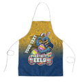 Personalized Parramatta Eels Apron Easter Mascot - Colorful Eggs Cartoon Style