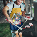 Personalized Parramatta Eels Apron Easter Mascot - Colorful Eggs Cartoon Style