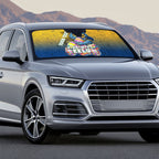 Personalized Parramatta Eels Auto Sun Shade Easter Mascot - Colorful Eggs Cartoon Style