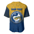 Personalized Parramatta Eels Baseball Jersey Easter Mascot - Colorful Eggs Cartoon Style