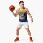 Personalized Parramatta Eels Basketball Jersey Easter Mascot - Colorful Eggs Cartoon Style