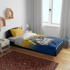 Personalized Parramatta Eels Bedding Set Easter Mascot - Colorful Eggs Cartoon Style