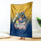 Personalized Parramatta Eels Blanket Easter Mascot - Colorful Eggs Cartoon Style