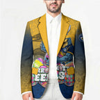 Personalized Parramatta Eels Blazer Easter Mascot - Colorful Eggs Cartoon Style