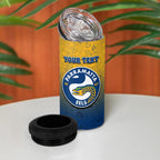 Personalized Parramatta Eels 4 in 1 Can Cooler Tumbler Easter Mascot - Colorful Eggs Cartoon Style