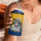 Personalized Parramatta Eels 4 in 1 Can Cooler Tumbler Easter Mascot - Colorful Eggs Cartoon Style