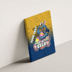 Personalized Parramatta Eels Canvas Wall Art Easter Mascot - Colorful Eggs Cartoon Style
