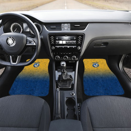 Personalized Parramatta Eels Car Mats Easter Mascot - Colorful Eggs Cartoon Style