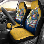 Personalized Parramatta Eels Car Seat Cover Easter Mascot - Colorful Eggs Cartoon Style