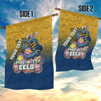Personalized Parramatta Eels Garden Flag Easter Mascot - Colorful Eggs Cartoon Style