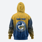 Personalized Parramatta Eels Hoodie Easter Mascot - Colorful Eggs Cartoon Style