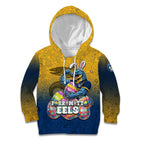 Personalized Parramatta Eels Kid Hoodie Easter Mascot - Colorful Eggs Cartoon Style