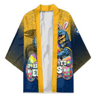 Personalized Parramatta Eels Kimono Easter Mascot - Colorful Eggs Cartoon Style