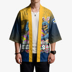 Personalized Parramatta Eels Kimono Easter Mascot - Colorful Eggs Cartoon Style