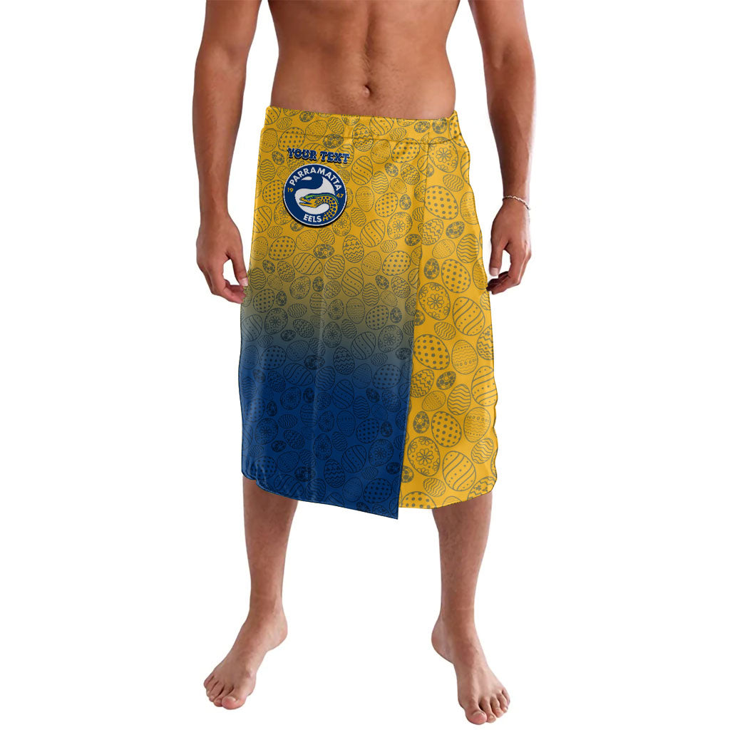 Personalized Parramatta Eels Lavalava Easter Mascot - Colorful Eggs Cartoon Style