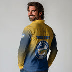 Personalized Parramatta Eels Long Sleeve Polo Shirt Easter Mascot - Colorful Eggs Cartoon Style