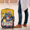 Personalized Parramatta Eels Luggage Cover Easter Mascot - Colorful Eggs Cartoon Style