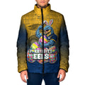 Personalized Parramatta Eels Padded Jacket Easter Mascot - Colorful Eggs Cartoon Style