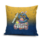 Personalized Parramatta Eels Pillow Cover Easter Mascot - Colorful Eggs Cartoon Style