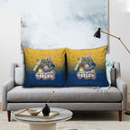 Personalized Parramatta Eels Pillow Cover Easter Mascot - Colorful Eggs Cartoon Style