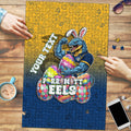 Personalized Parramatta Eels Puzzle Easter Mascot - Colorful Eggs Cartoon Style