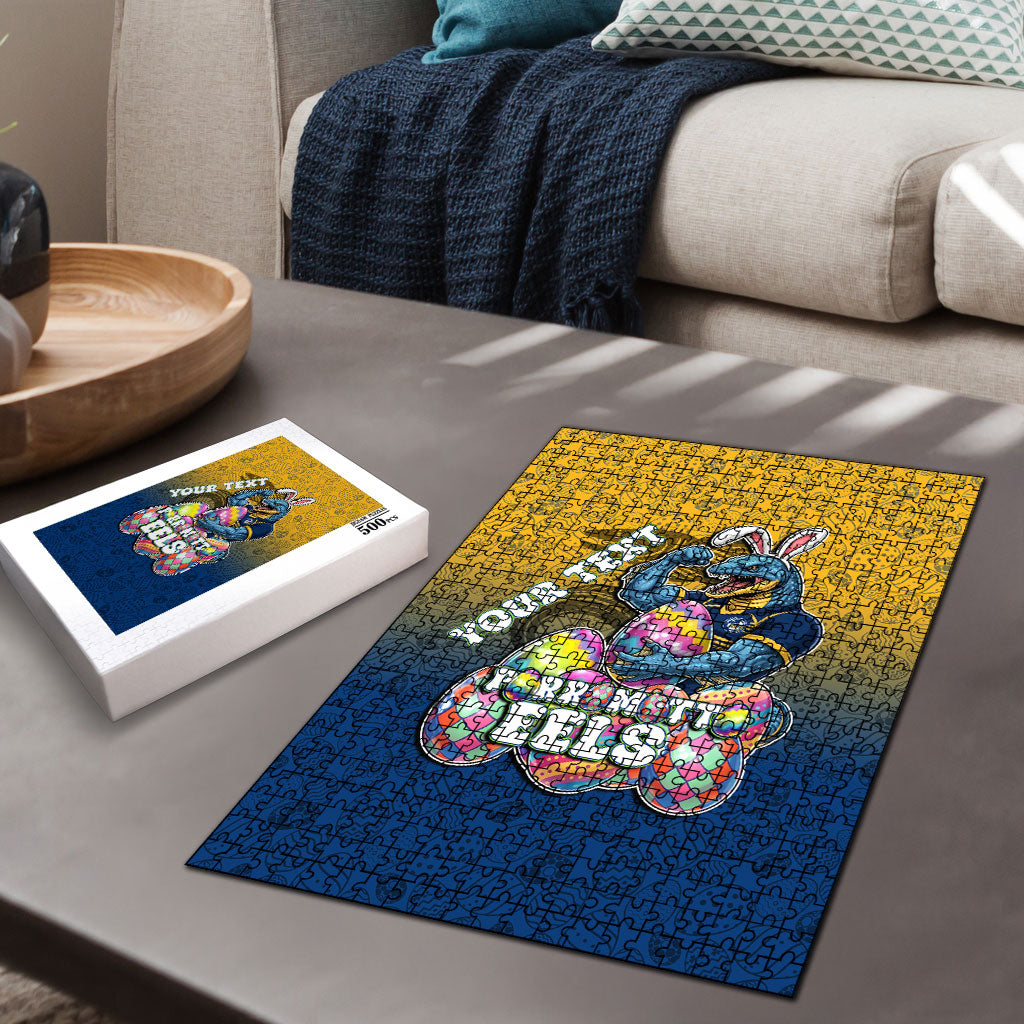 Personalized Parramatta Eels Puzzle Easter Mascot - Colorful Eggs Cartoon Style