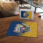 Personalized Parramatta Eels Puzzle Easter Mascot - Colorful Eggs Cartoon Style