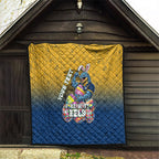 Personalized Parramatta Eels Quilt Easter Mascot - Colorful Eggs Cartoon Style