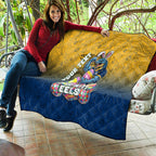 Personalized Parramatta Eels Quilt Easter Mascot - Colorful Eggs Cartoon Style