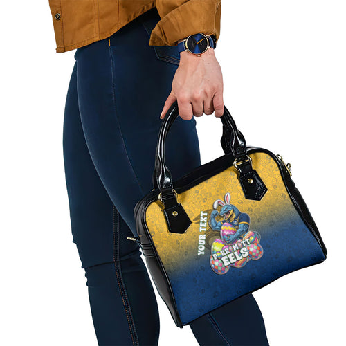 Personalized Parramatta Eels Shoulder Handbag Easter Mascot - Colorful Eggs Cartoon Style