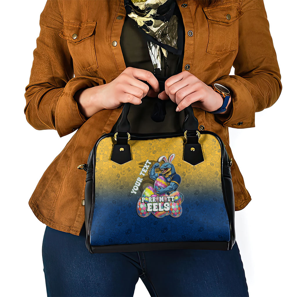 Personalized Parramatta Eels Shoulder Handbag Easter Mascot - Colorful Eggs Cartoon Style