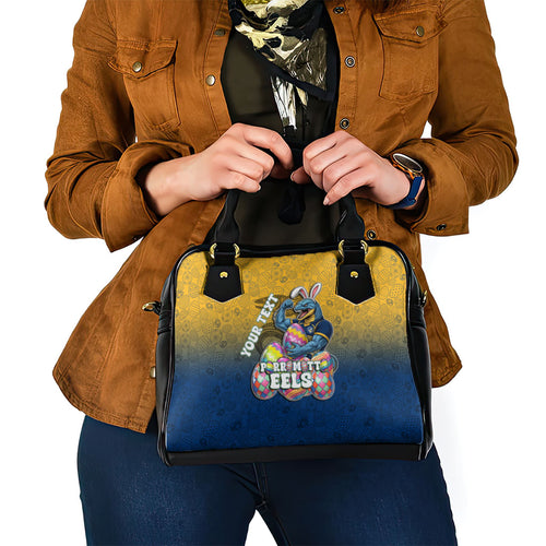 Personalized Parramatta Eels Shoulder Handbag Easter Mascot - Colorful Eggs Cartoon Style