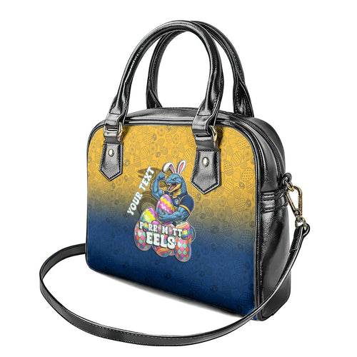 Personalized Parramatta Eels Shoulder Handbag Easter Mascot - Colorful Eggs Cartoon Style