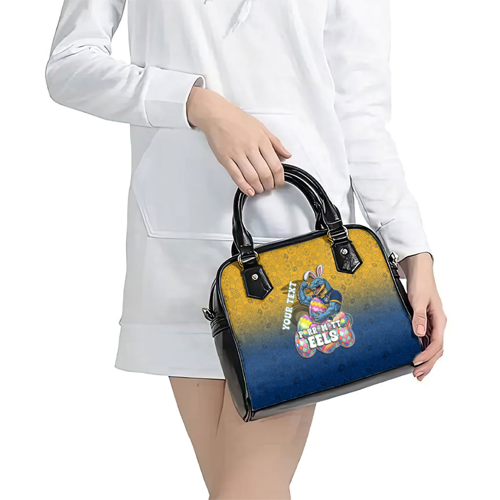 Personalized Parramatta Eels Shoulder Handbag Easter Mascot - Colorful Eggs Cartoon Style