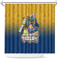 Personalized Parramatta Eels Shower Curtain Easter Mascot - Colorful Eggs Cartoon Style