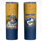 Personalized Parramatta Eels Skinny Tumbler Easter Mascot - Colorful Eggs Cartoon Style