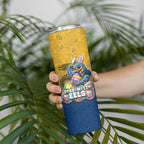 Personalized Parramatta Eels Skinny Tumbler Easter Mascot - Colorful Eggs Cartoon Style