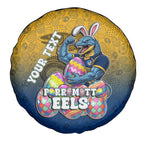 Personalized Parramatta Eels Spare Tire Cover Easter Mascot - Colorful Eggs Cartoon Style