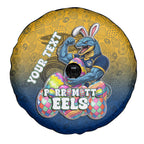 Personalized Parramatta Eels Spare Tire Cover Easter Mascot - Colorful Eggs Cartoon Style