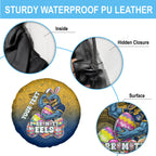 Personalized Parramatta Eels Spare Tire Cover Easter Mascot - Colorful Eggs Cartoon Style