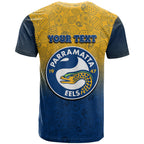 Personalized Parramatta Eels T Shirt Easter Mascot - Colorful Eggs Cartoon Style